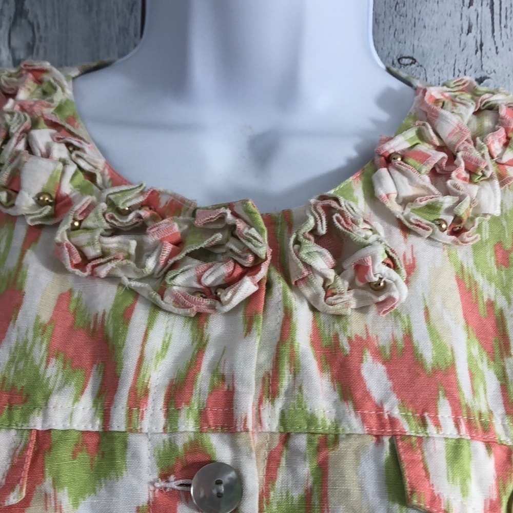 Ruby Rd. Linen Blend Geometric Jacket 18 - Picture 2 of 10